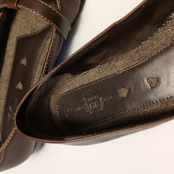Route 66 Brown Women's Flats - Picture 3 of 4